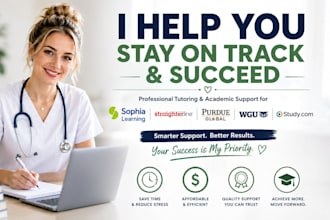 expertly facilitate sophia learning, straighter line purdue global wgu courses
