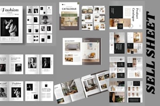 design business flyer, lookbook, sell sheet, magazine design media kit