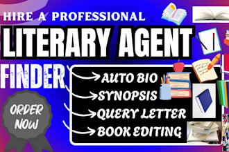 find you top active literary agent for movie script, fiction, non fiction ebook
