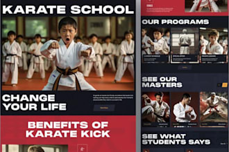 build squraespace martials arts website wix taekwondo site gym fitness website