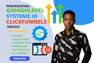 gohighlevel website funnel, clickfunnels 20 website, systeme io landing page
