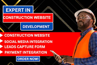 create a construction roofing plumbing hvac website