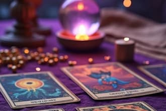 create a mythical tarot card game tcg illustration tarot card design