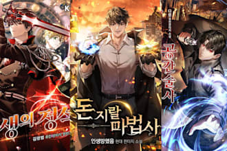 draw anime, webtoon, light novel, visual novel, webnovel, and manga book covers