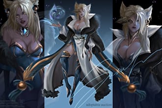 draw HQ concept art of your character in my original style