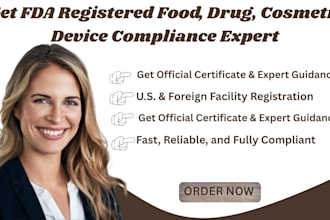 assist you with fda registration for food drug, cosmetic medical dev