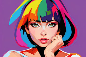 turn your photo into professional digital wpap pop art