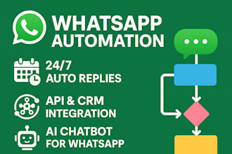 set up whatsapp automation, chatbot, API, ai chatbot workflow n8n automation