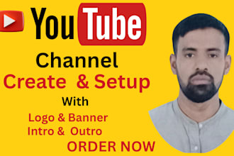 create and set up your youtube channel with custom intro and outro