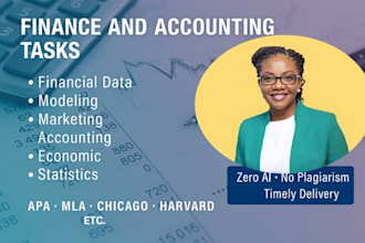 do financial data analysis, modeling, marketing, and economics assigned