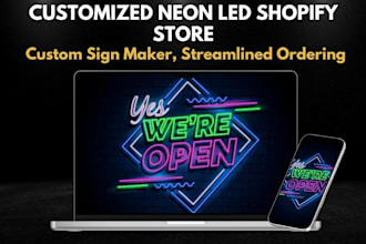 create neon shopify store customised neon led shopify store home decor store