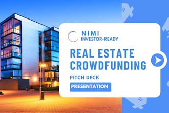 design investor ready USA real estate crowdfunding app pitch deck presentation