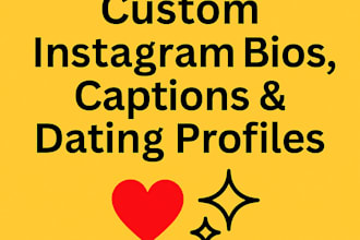 write a custom instagram bio, dating profile, or social caption that stands out