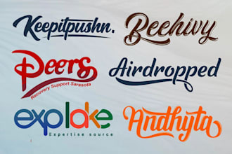 do typography, graffiti, lettering, and text logo design