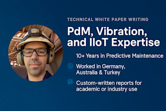 help research and white papers in vibration analysis and predictive maintenance