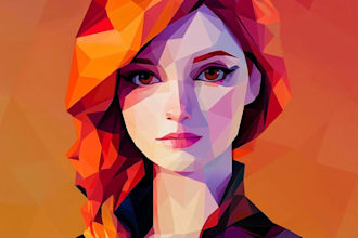 design an awesome low poly vector illustration
