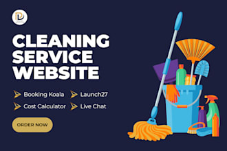 house cleaning website, cleaning service website, booking koala website,launch27