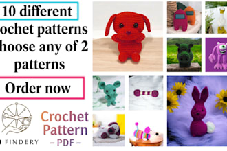 provide different crochet patterns digitally