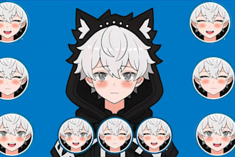 custom pngtuber vtuber giftuber png tuber model for streams in live2d anime art