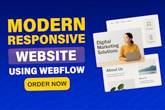 create a professional, responsive webflow website with modern design