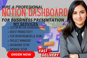create a custom notion dashboard for productivity, business, or personal use