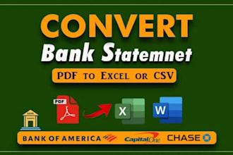 reconcile bank statement PDF to editable format