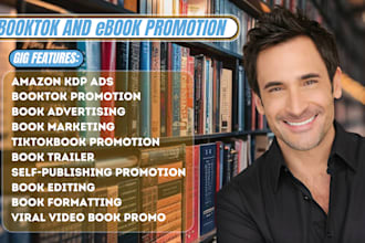 do viral book or ebook promotion, titok booktok video amazon kdp ebook marketing