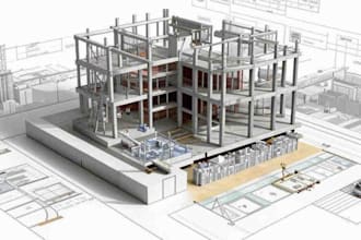 draft millwork technical shop drawings, steel structure