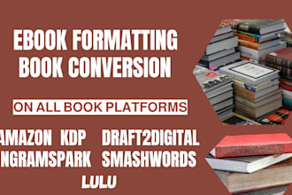 do book formatting for amazon kdp, ingramspark and lulu,typesetting noble isbn