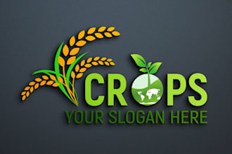 design agriculture landscape natural and lawn care logo