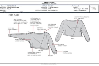 create clothing tech pack flat sketches fashion tech pack
