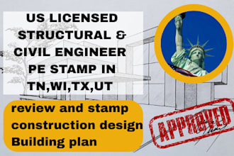 licensed architect, structural engineering pe stamp in tennessee wisconsin texas