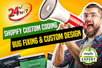 do shopify custom coding or bug fixing and customization