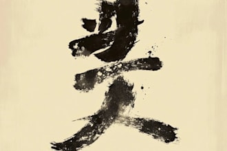 design a chinese or japanese calligraphy tattoo for you