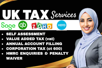 do UK vat filing, corporation tax, self assessment and bookkeeping