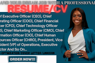 write a CEO coo HR director general manager executive president expert resume