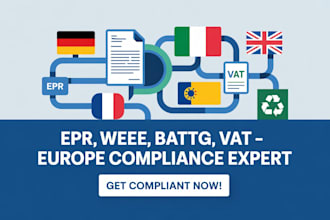 germany  italy spain uk france epr compliance weee battg vat registration