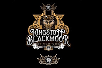 do unique minimalist steampunk logo or graphics design