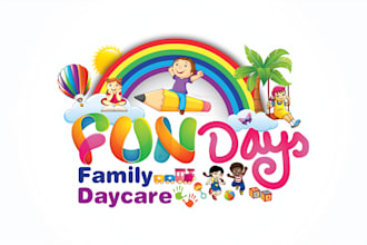 make a daycare, child center, child corner, babyshop or kids logo