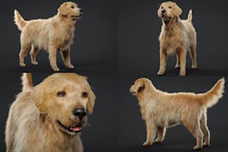sculpt realistic 3d animal model for 3d printing xgen fur rigging 3d animation