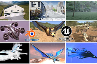 create 3d models, texture, rig, animate, setup in ue