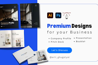 design a premium company profile or business profile