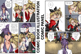 draw custom 2d comic page illustration nsfw comic page  comic panel storyboard