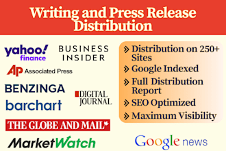 do professional press release distribution and writing
