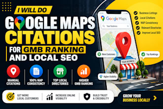 create 17000 google maps citations for gmb ranking and local SEO