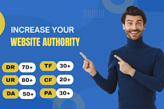 increase your domain rating, da, tf, cf, pa, and URL rating with SEO