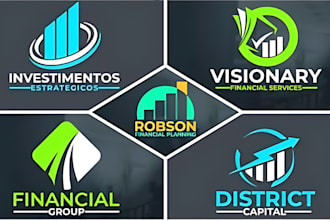 make a modern credit repair, accounting, marketing and financial logo