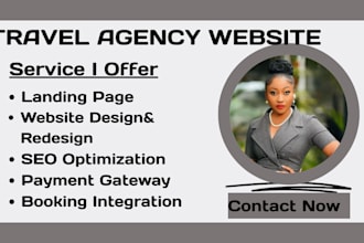 travel agency website, tour, tourism website, travel website on wordpress or wix