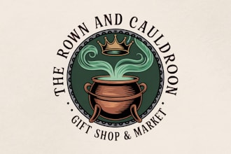 creative modern resort gift shop and market logo design