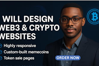 design meme coin landing page crypto token website design, meme coin website